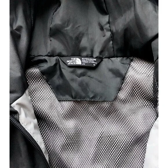 The North Face Antora Dryvent Waterproof Hooded Jacket Gray Black Boys Large 12 - Picture 5 of 7